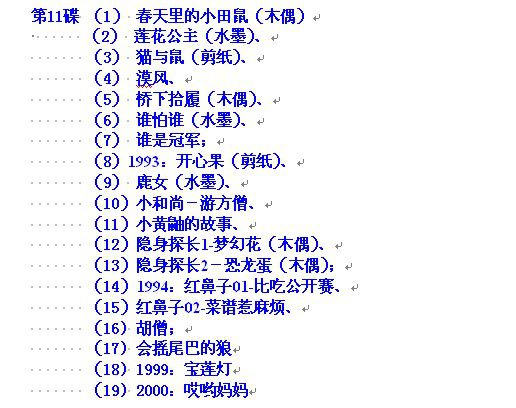 碟機可用/中國經典懷舊教育動畫片/獨家最全252部有目錄11DVD